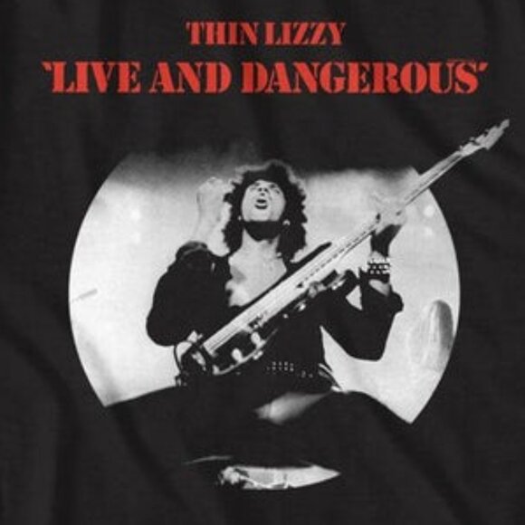 Thin Lizzy Live And Dangerous Rock Band Vintage Music Concert Tour T-Shirt 96 - Picture 2 of 5